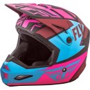 Fly Racing Motocross Helm Elite Guild matt pink blau schwarz