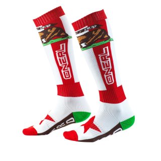 Oneal PRO MX Socken CALIFORNIA rot/weiss/brown (One Size)