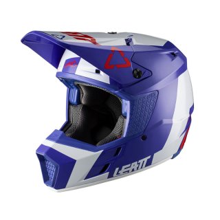 Leatt Helm GPX 3.5 blau-weiss-rot