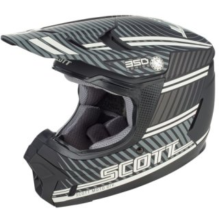 Scott Motocross Helm 350 EVO Kid Plus Retro schwarz