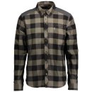 Scott Shirt Ms Check FT L-SL - dust beige/dark grey