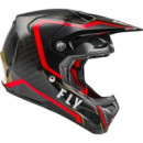 Fly Racing Motocross Helm Formula Carbon Axon schwarz rot