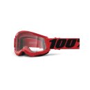 100percent Strata 2 Junior Brille Red - Clear Glas