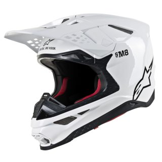 Alpinestars Motocross Helm Sm8 Solid weiss