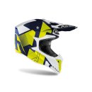 Airoh Motocross Helm Wraap Raze blau glänzend