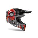 Airoh Motocross Helm Wraap Alien rot Matt