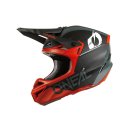 Oneal 5SRS Polyacrylite Motocross Helm HAZE V.22 Schwarz/Rot