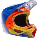 Fox V2 RKANE Motocross Helm, [ORG/BLU]
