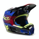 Fox V3 Rs Dkay Motocross Helm blau/ rot