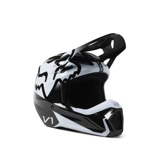 Fox V1 Leed Motocross Helm Dot/Ece schwarz/weiss