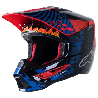 Alpinestars Motocross Helm Sm 5 Sol Bl/Rd Gl