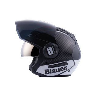 Blauer Helm Real B Graphic Matt black-Tit-White H122