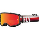 Fly MX-Brille Zone Kinder Black-Red (Mirror Lens)
