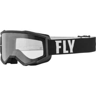 Fly MX-Brille Focus Black-White (Clear Lens)