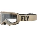 Fly MX-Brille Focus Khaki-Brown (Clear Lens)