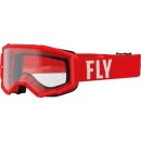 Fly MX-Brille Focus Red-White (Clear Lens)