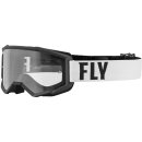 Fly MX-Brille Focus White-Black (Clear Lens)