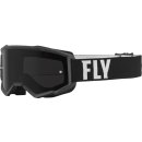 Fly MX-Brille Focus Sand Black-White (Smoke Lens)