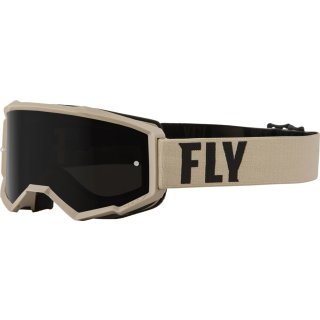 Fly MX-Brille Focus Sand Khaki-Brown (Smoke Lens)