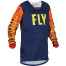 Fly MX-Jersey Kinetic Kinder Wave Navy-Yellow-Red