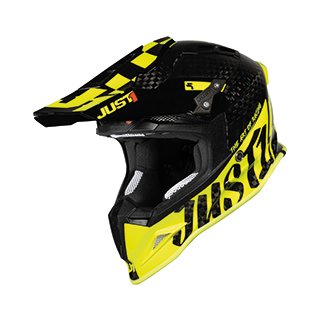 JUST1 Motocross Helm J12 PRO Racer Fluo gelb Carbon