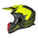 JUST1 Helm J18 Vertigo Red-Grey-Yellow Fluo Matt