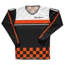 Rusty Stitches Jersey Flattrack Checkered Black/White/Orange