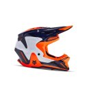 Fox V3 Revise Motocross Helm Nvy/Org
