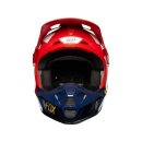 Fox Motocross Helm V2 Preme Navy/Rot