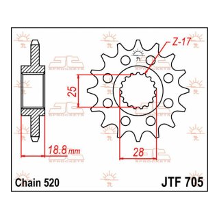 JT Ritzel 16T 520 JTF705.16