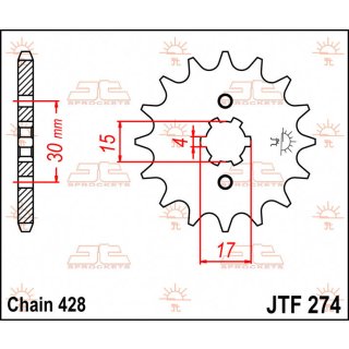 JT Ritzel 14T 428 JTF274.14