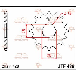 JT SPROCKET C/S 13T JTF426.13