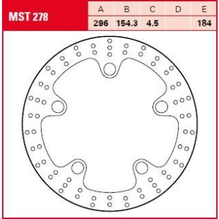 TRW Bremsscheibe Fix Round L/R MST278