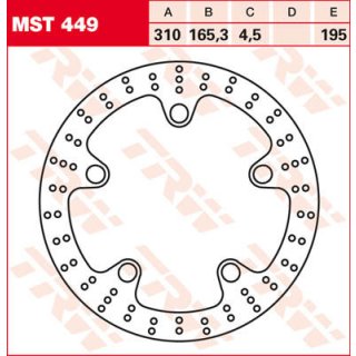 TRW Bremsscheibe Fix Round L/R MST449